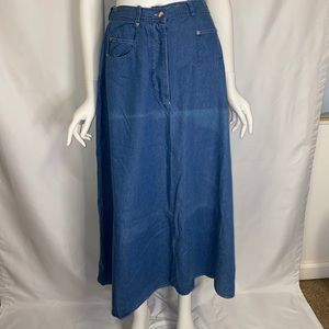 VINTAGE long jean skirt